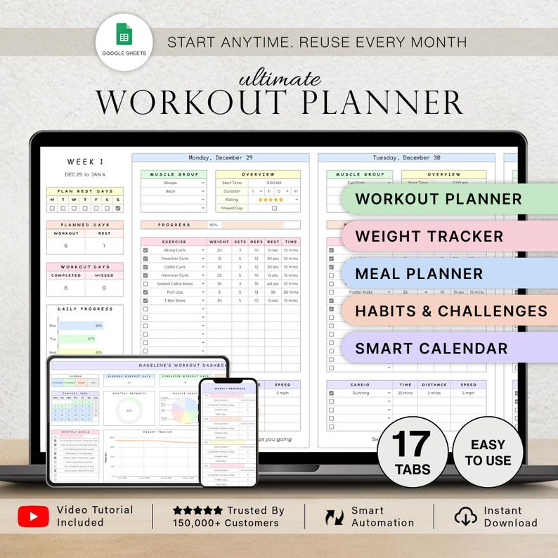 Workout Planner Spreadsheet